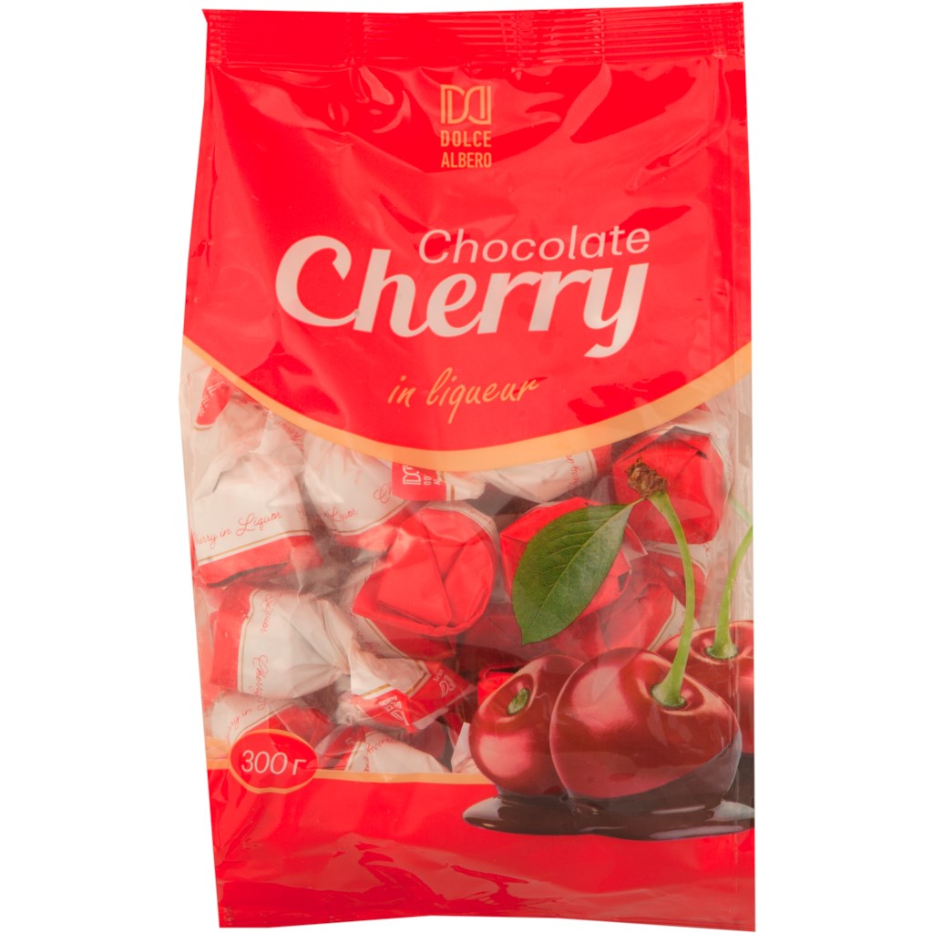 

Конфеты Dolce Albero из темного шоколада с вишней в ликере 300 г
