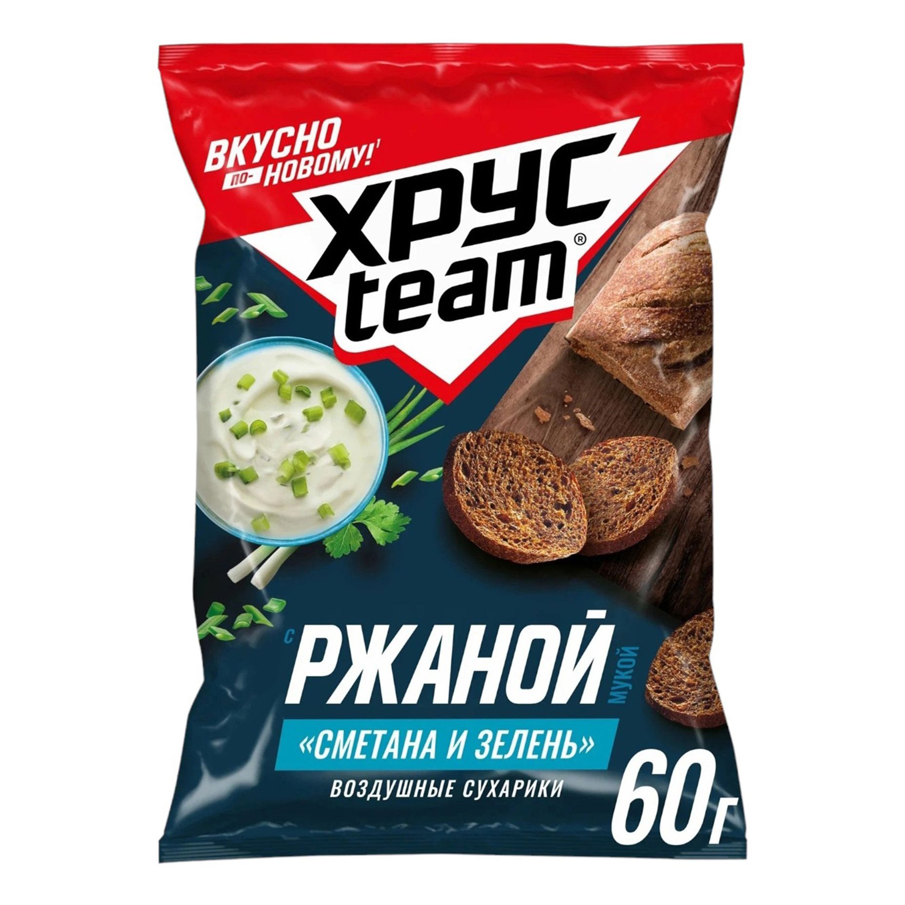 

Сухарики ржаные Хрусteam Сметана 60 г