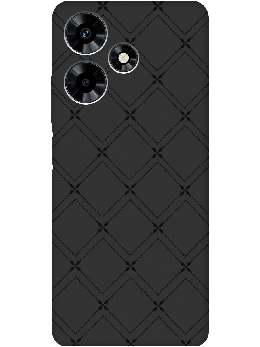 

Силиконовый чехол на Infinix Hot 30 с рисунком "Стильные линии" Soft Touch черный, 20000050
