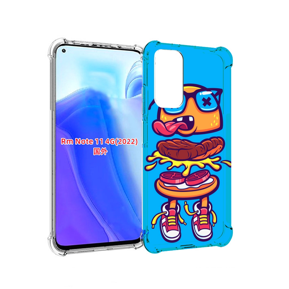 

Чехол MyPads Бургер с очками для Xiaomi Redmi Note 11 4G ( Глобальная версия ), Tocco