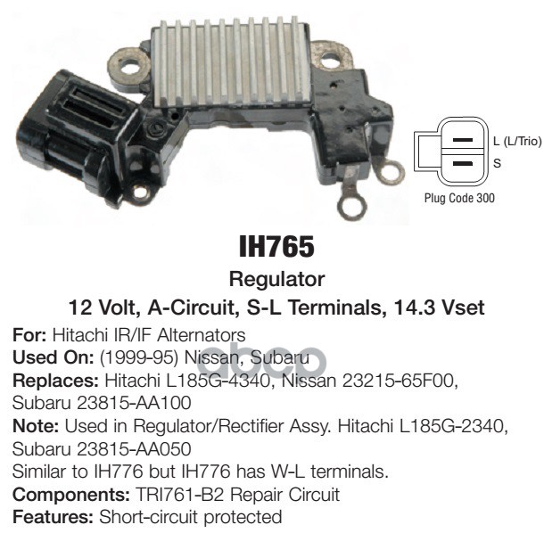 

Ih765_реле-регулятор hitachi 14.3v nissan 240sx