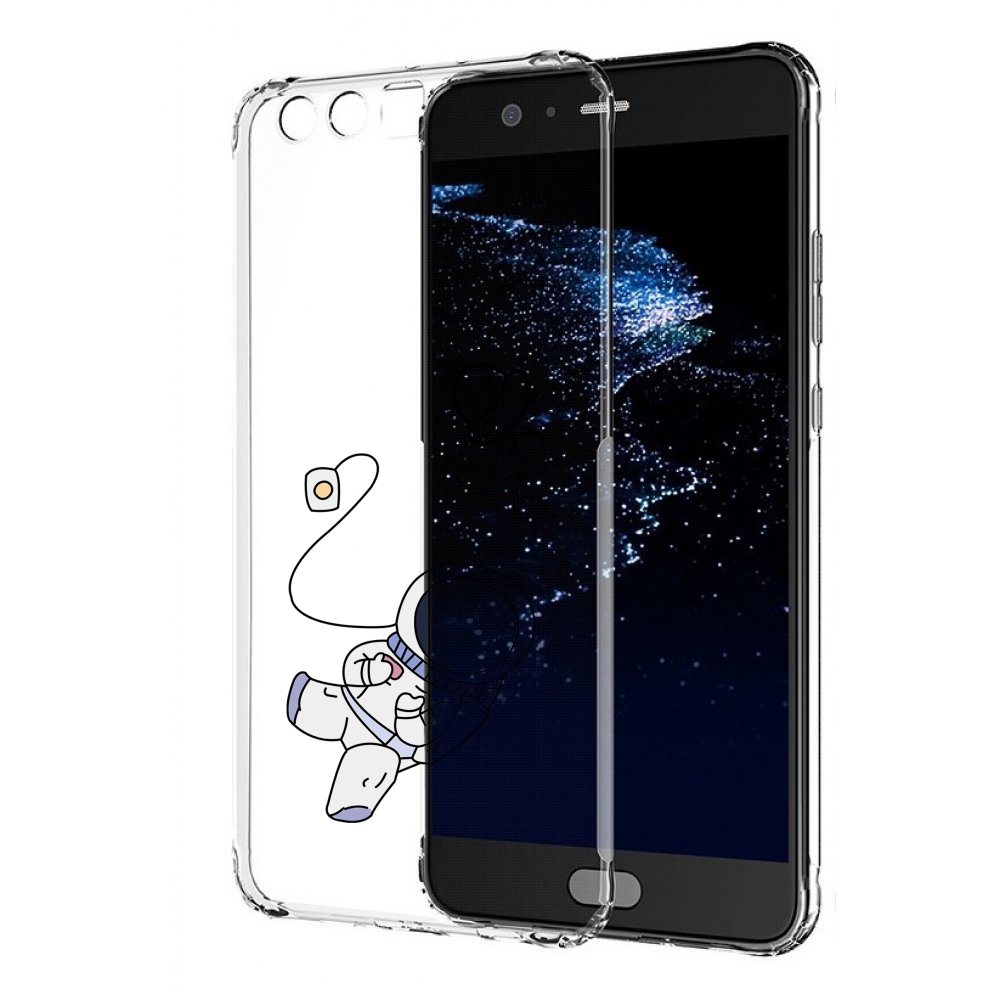 

Чехол бампер MyPads астронавт для Huawei P10 Plus противоударный, Прозрачный, Tocco
