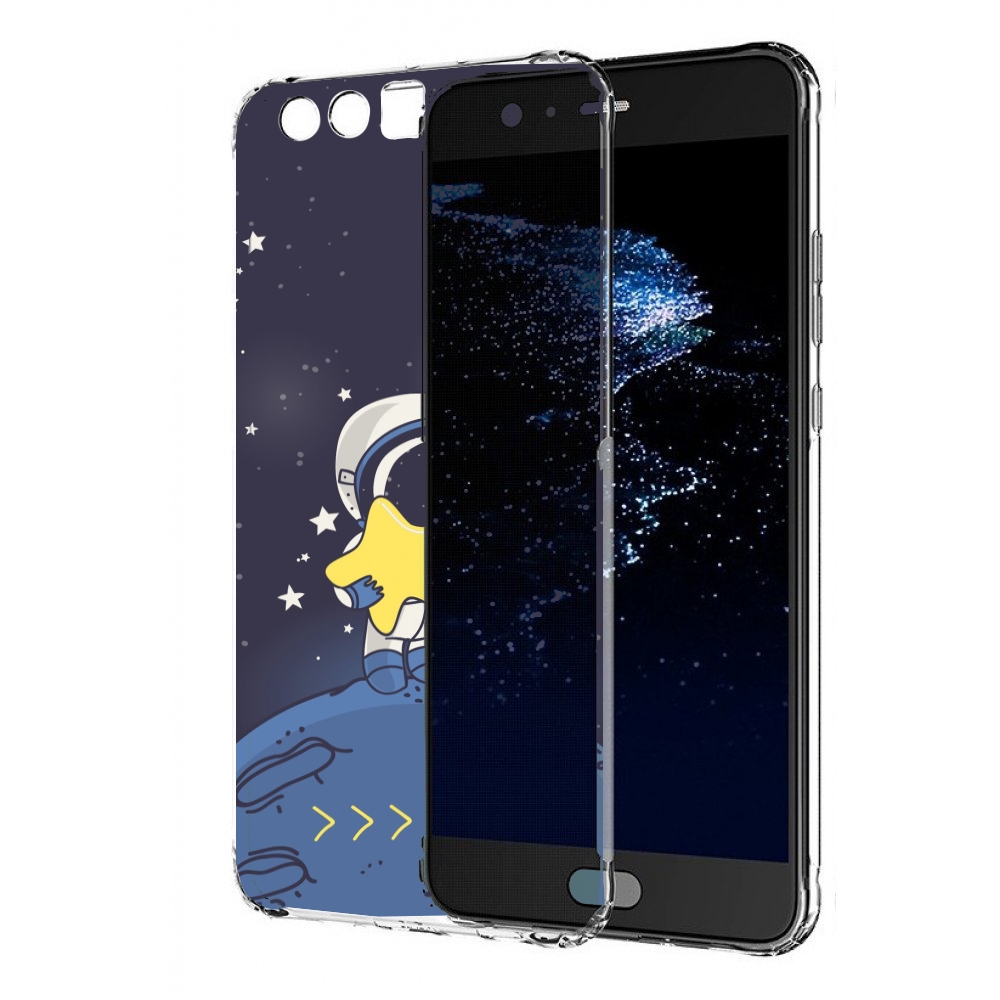 

Чехол бампер MyPads астронавт с звездочкой для Huawei P10 Plus п, Прозрачный, Tocco