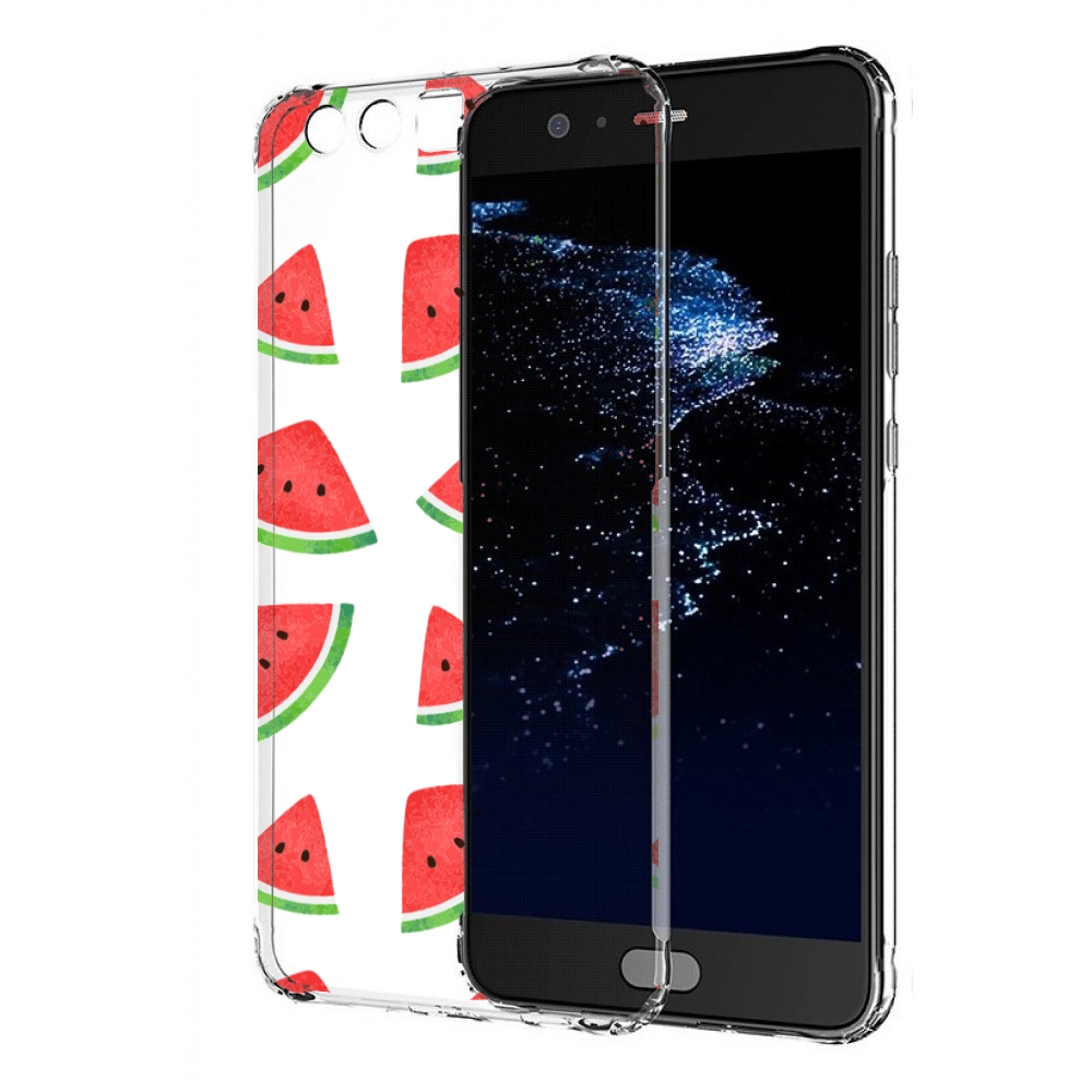 

Чехол бампер MyPads арбузики для Huawei P10 Plus противоударный, Прозрачный, Tocco