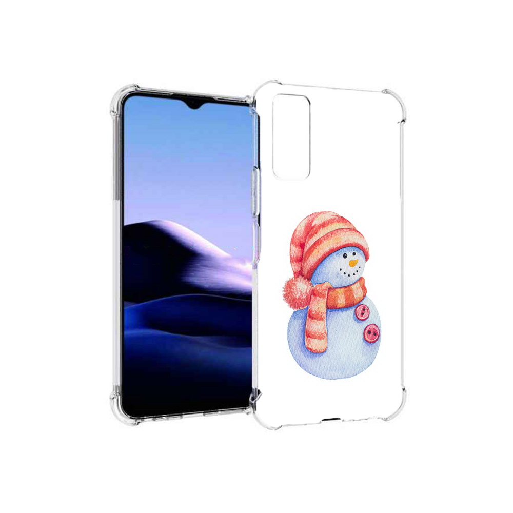

Чехол MyPads Tocco для Vivo Y20 Веселый снеговик (PT154038.379.44), Прозрачный, Tocco