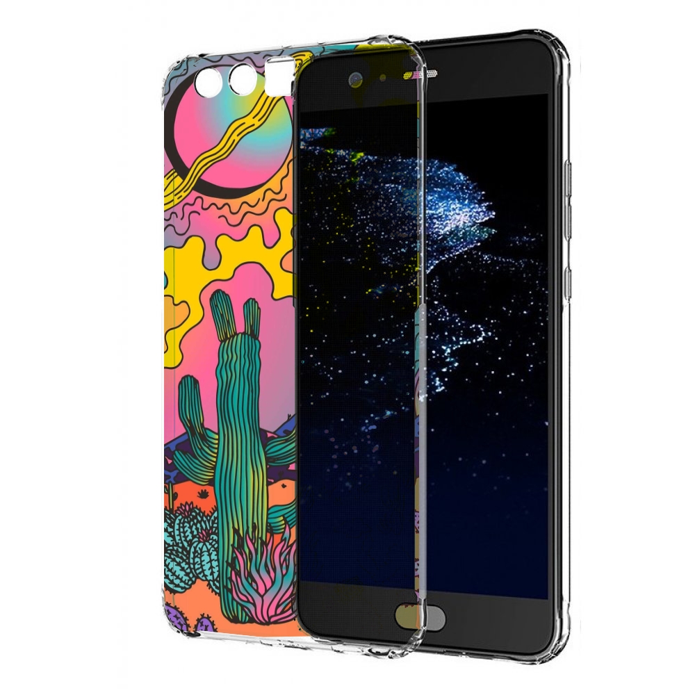 Чехол бампер MyPads акварельные рисунки для Huawei P10 Plus прот