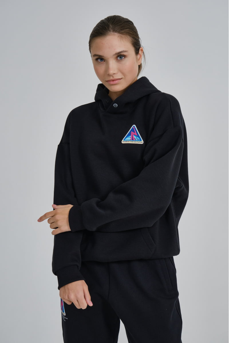 Худи унисекс Anta 872341705 FREE TO DREAM A-KIND FLEECE TECH черное XS