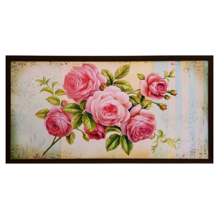 

Картина Ветка розы 50х100(55х104) см