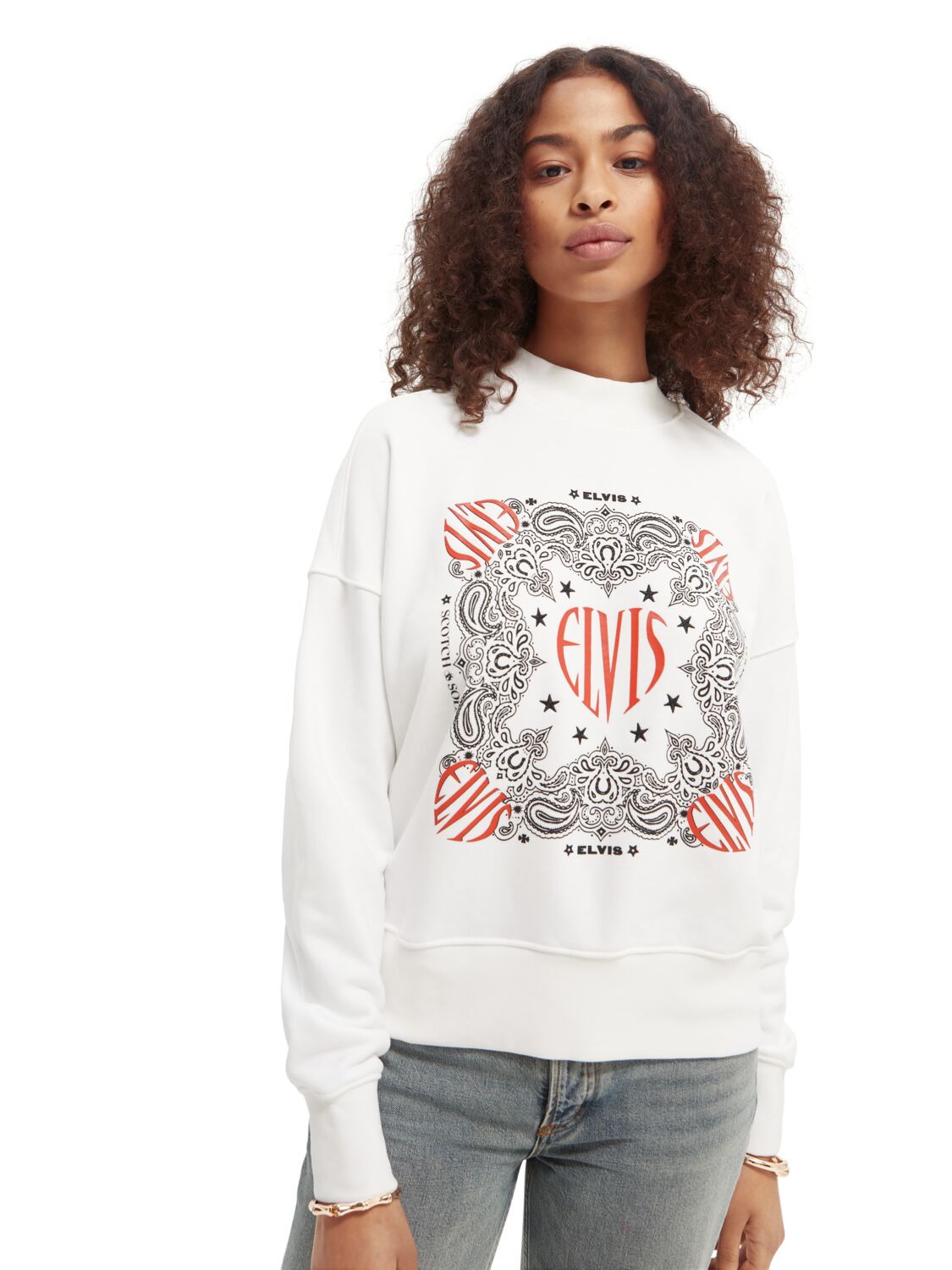 

Свитшот женский Scotch & Soda 166566/0006 белый M, 166566/0006