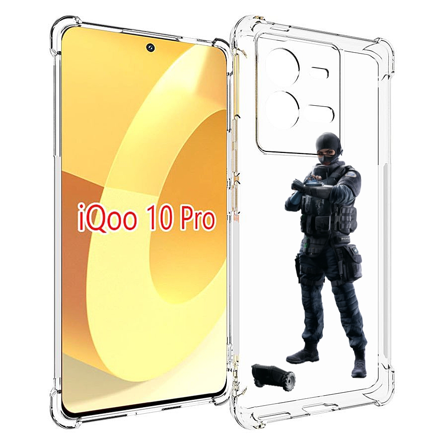 

Чехол MyPads Tom-Clancy's-Rainbow-Six-1 для Vivo iQOO 10 Pro, Прозрачный, Tocco