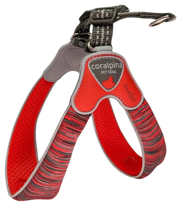 

Шлейка для собак Cortina Powermix, красный меланж, 30-40 см, 4-5 кг