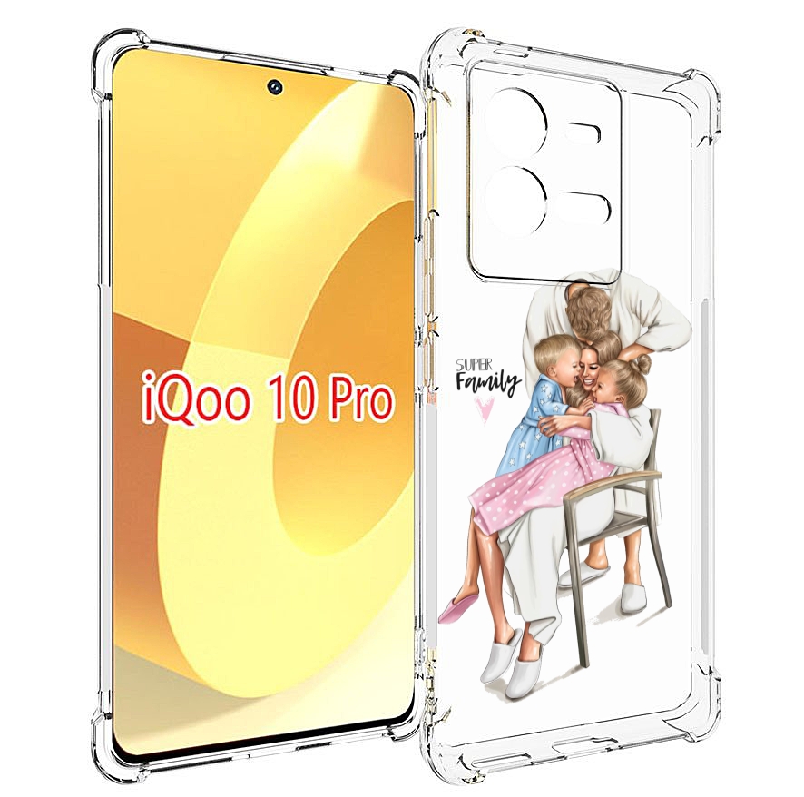 

Чехол MyPads Super-family для Vivo iQOO 10 Pro, Прозрачный, Tocco