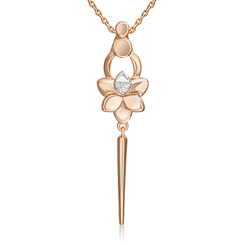 

Кулон из белого золота/красного золота с бриллиантом PLATINA jewelry 03-3360-00-101-1111, 03-3360-00-101-1111