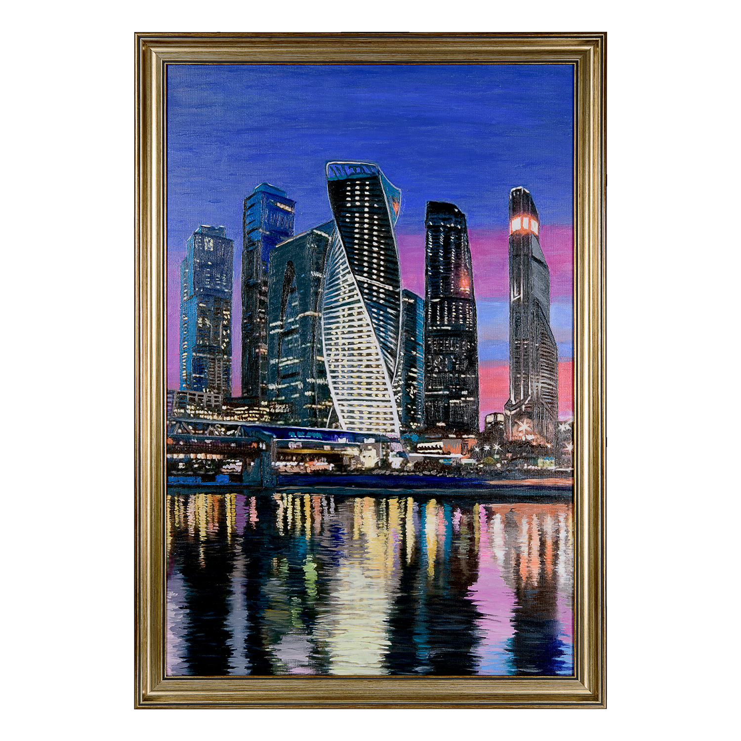 

Картина в багете Москва-Сити 99х68 см
