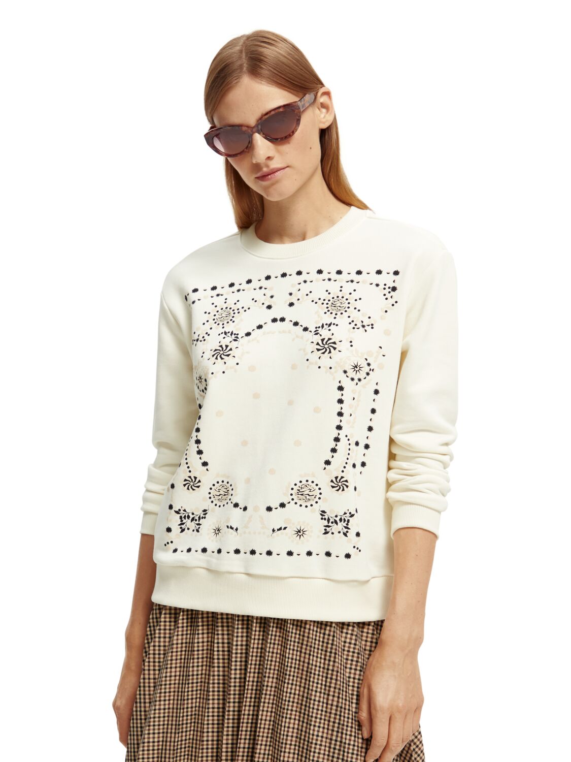

Свитшот женский Scotch & Soda 168842/0402 белый M, 168842/0402
