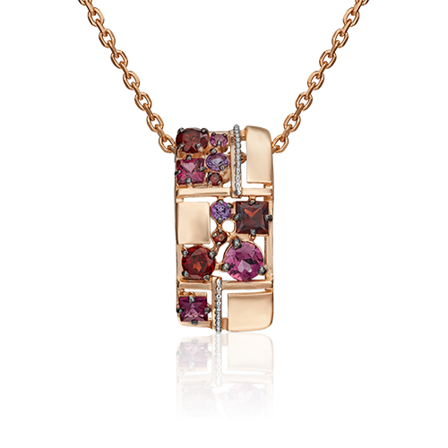 

Кулон из комбинированного золота с аметистом PLATINA jewelry 03-3064-00-257-1111-57, 03-3064-00-257-1111-57