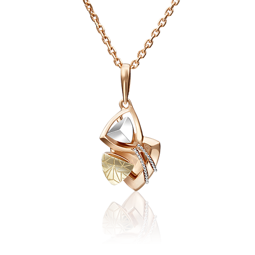 

Кулон из комбинированного золота PLATINA jewelry 03-2818-00-000-1140-48, 03-2818-00-000-1140-48