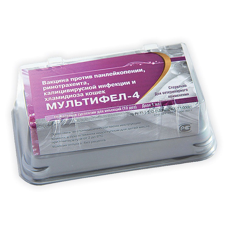 

Вакцина Мультифел-4, доза, флакон, 10 шт
