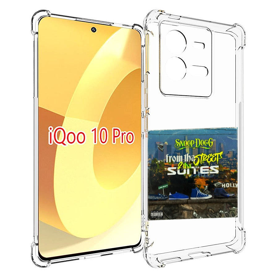 

Чехол MyPads Snoop Dogg FROM THE STREET 2 THA SUITES для Vivo iQOO 10 Pro, Прозрачный, Tocco