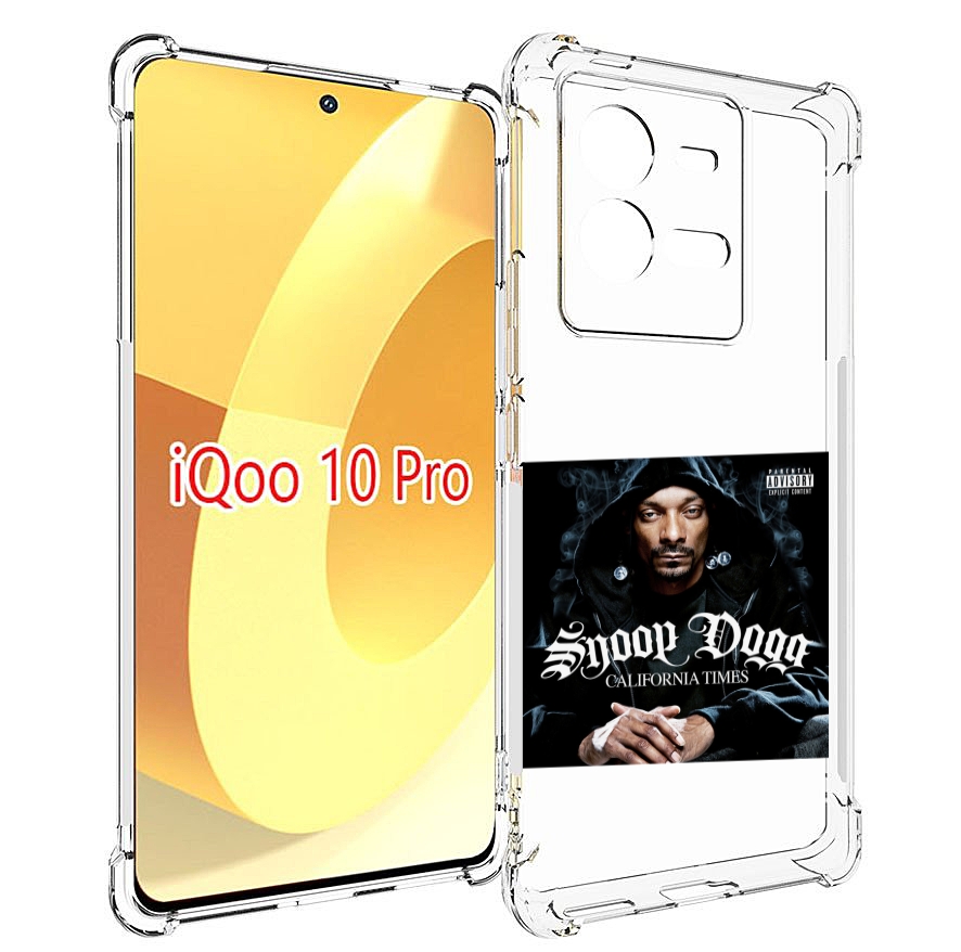 

Чехол MyPads Snoop Dogg CALIFORNIA TIMES для Vivo iQOO 10 Pro, Прозрачный, Tocco