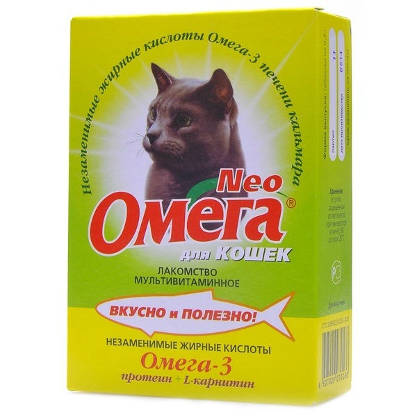 Мультивитаминное лакомство для кастрированных кошек Омега NEO+, 90 табл, 5 шт