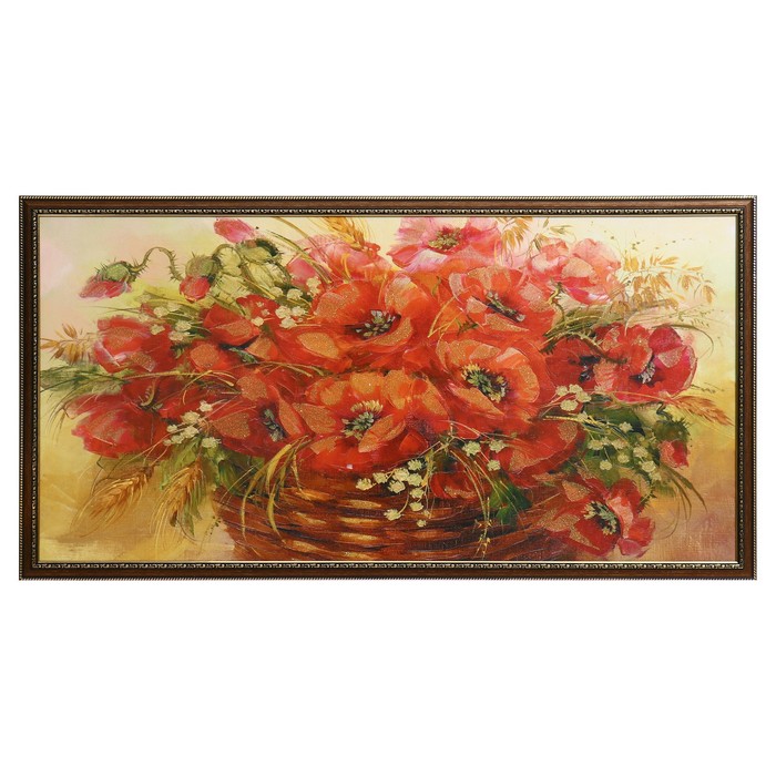 

Картина Букет маков 50х100(55х104) см