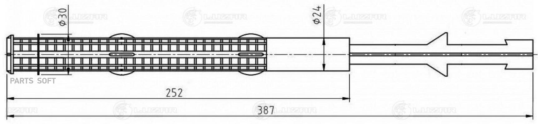 

LUZAR LCD1806 Осушитель конд. для а/м Audi Q7 (06-)/VW Touareg (02-) (LCD 1806)