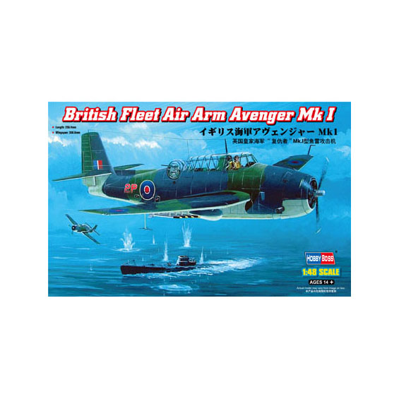 

Сборная модель HobbyBoss 1/48 Самолет British Fleet Air Arm Avenger Mk 1 80331