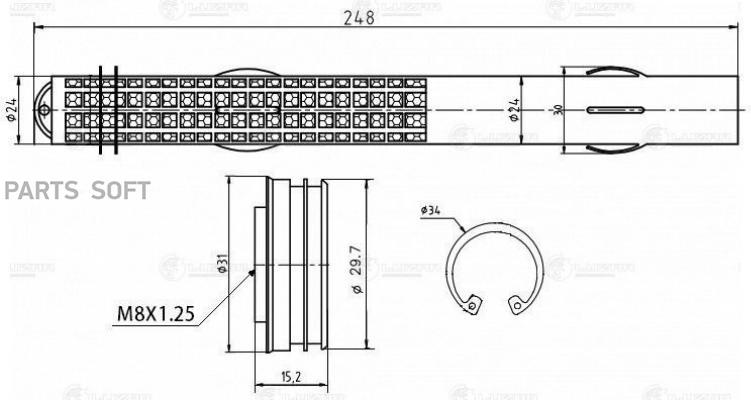 

LUZAR LCD2605 Осушитель конд. для а/м BMW 5 (F10) (10-)/X5 (E70) (07-) (LCD 2605)