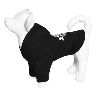 

Толстовка для собаки Yami-Yami лн26ос, черная, с капюшоном, 34 см, XL