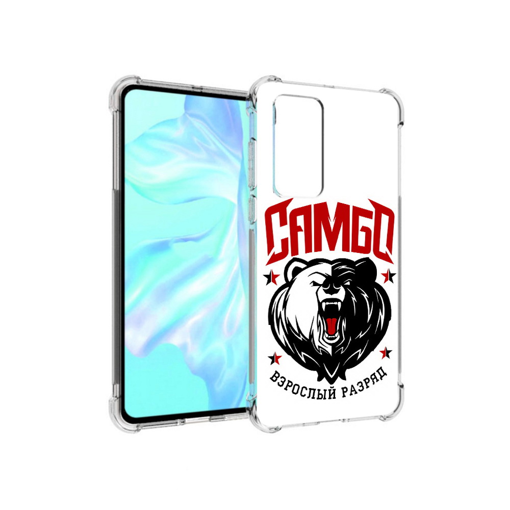 

Чехол MyPads Tocco для Huawei P40 Единоборства Самбо медведь, Прозрачный, Tocco