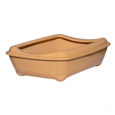 

Лоток для кошек Yami-Yami глубокий, бежевый, 43x30x12 см, с рамкой