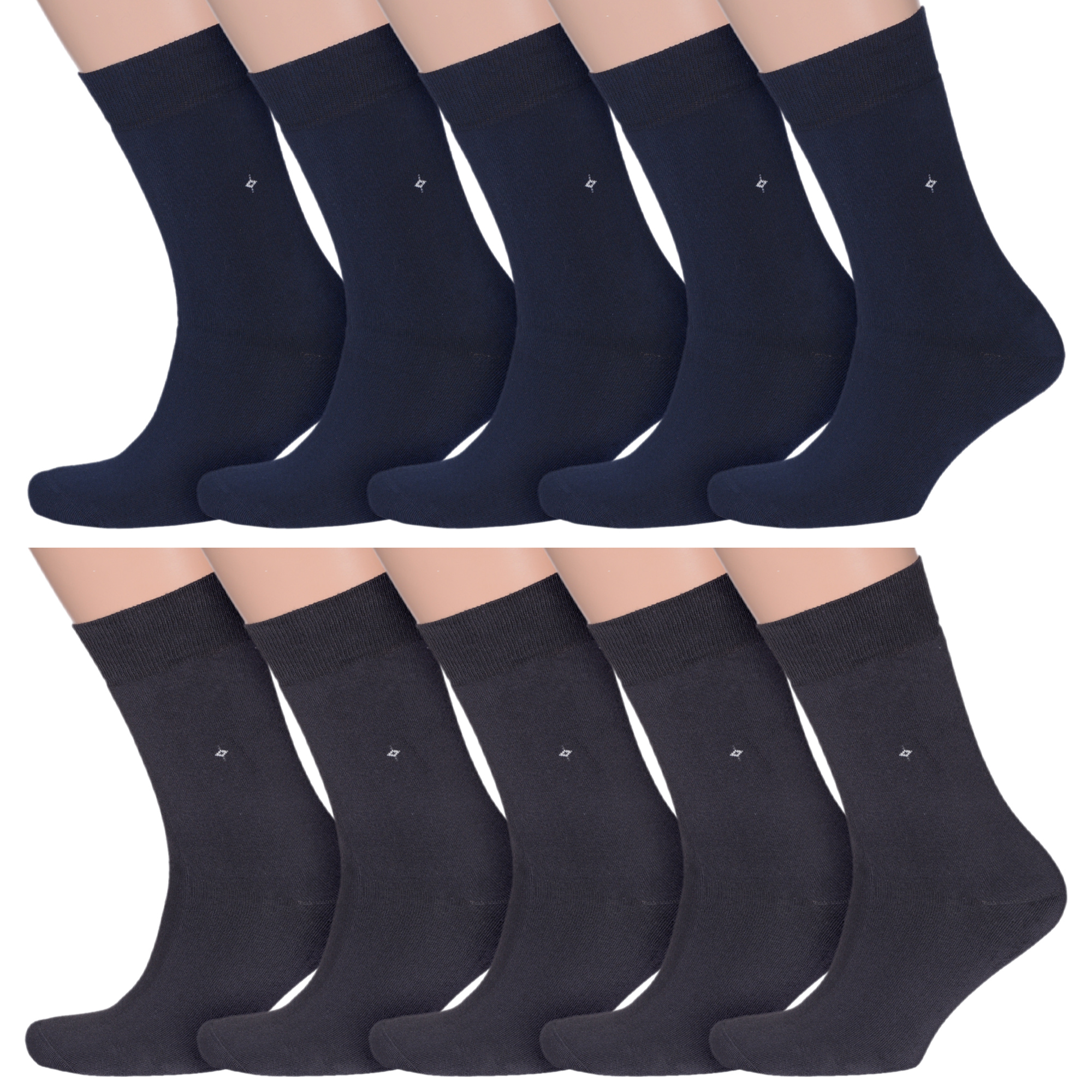 

Комплект носков мужских Rusocks 10-М-188 синих; серых 27, 10-М-188