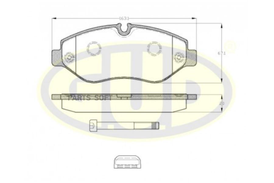 

Тормозные колодки G.U.D. передние gbp124500