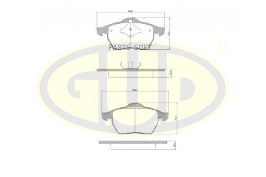 

Тормозные колодки G.U.D. передние gbp039000