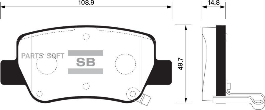 

Тормозные колодки Sangsin brake задние SP1578