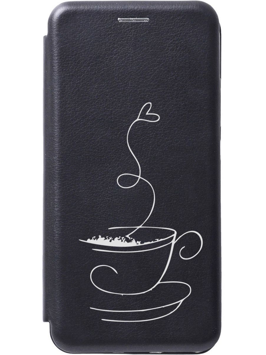 

Чехол-книжка на Honor X7 "Coffee Love W" черный, Черный;белый, 158562