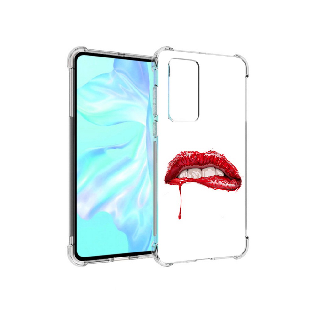

Чехол MyPads Tocco для Huawei P40 яркие красные губы, Прозрачный, Tocco