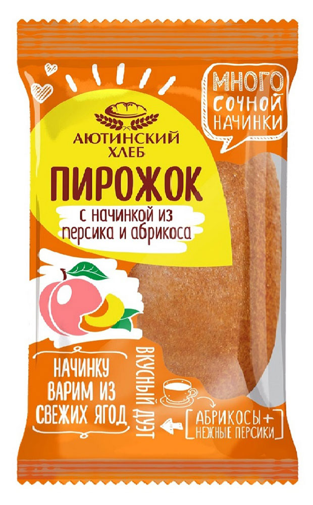 

Пирожок Аютинский хлеб с персиком и абрикосом 70 г