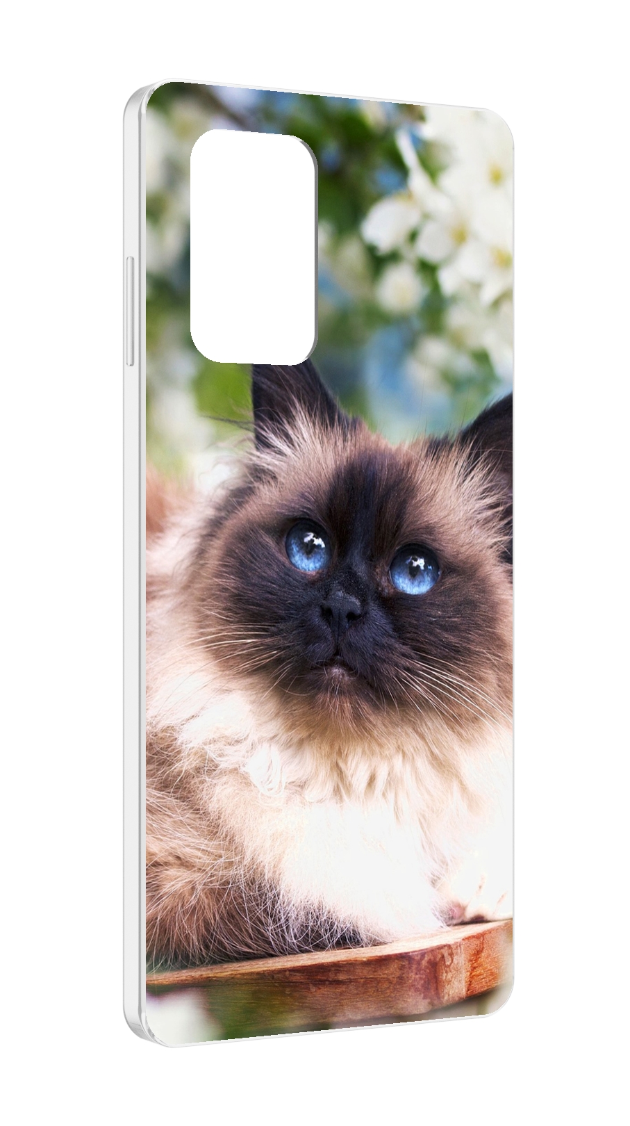 

Чехол MyPads порода кошка Бирман для ZTE Blade A72 / ZTE Blade V40 Vita, Прозрачный, Tocco