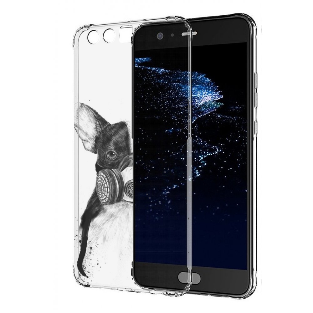 

Чехол бампер MyPads Французский бульдог для Huawei P10 Plus прот, Прозрачный, Tocco