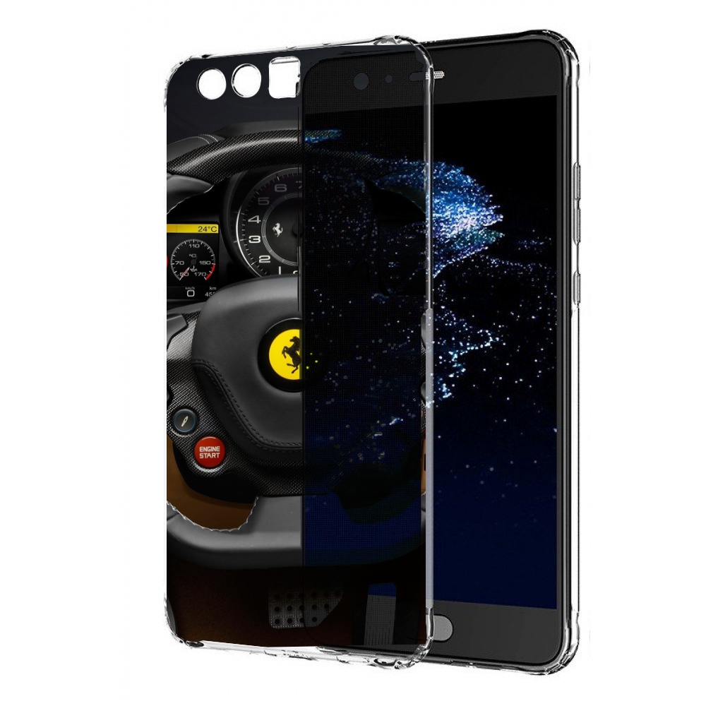 Чехол бампер MyPads Ферарри для Huawei P10 Plus противоударный
