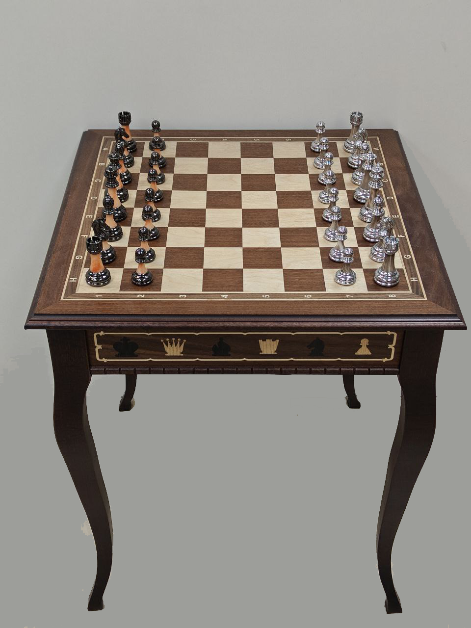 Шахматный стол Lavochkashop из Красного дерева подарочный с фигурами Итальянский дизайн человек из красного дерева