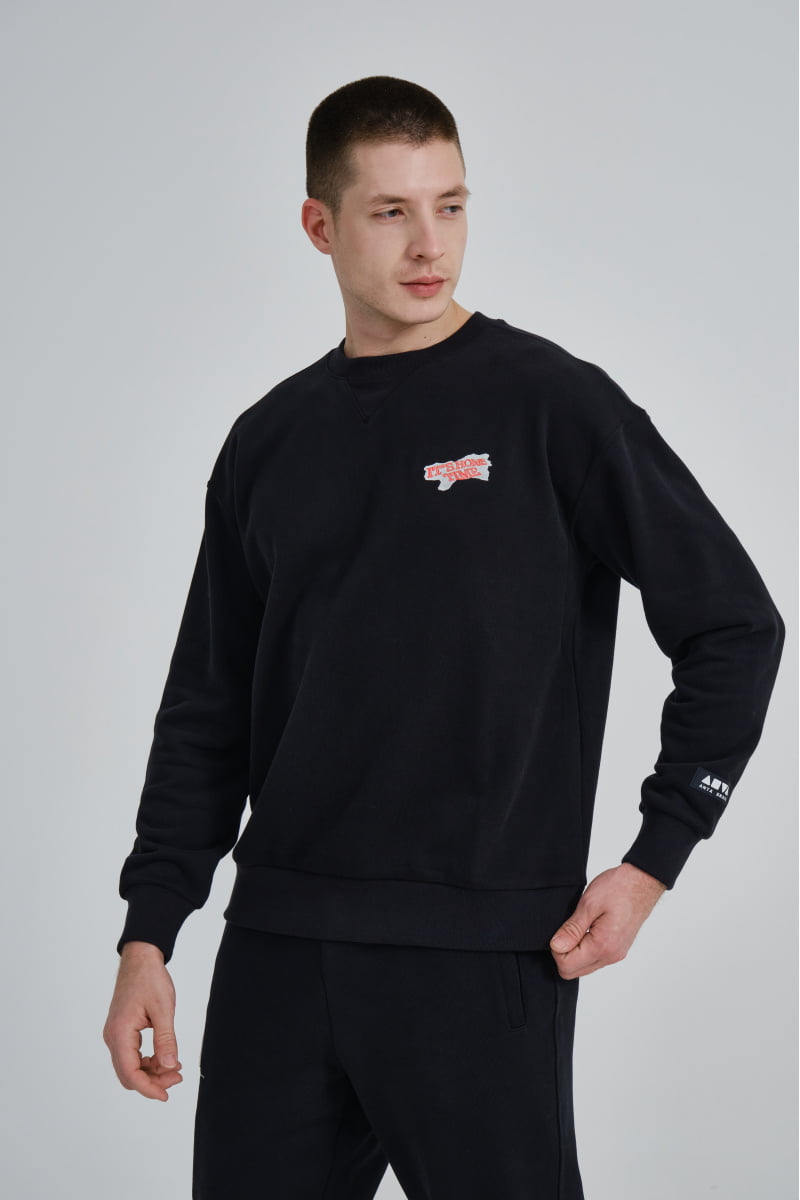 

Свитшот мужской Anta 852348715S SKATE черный M, 852348715S SKATE