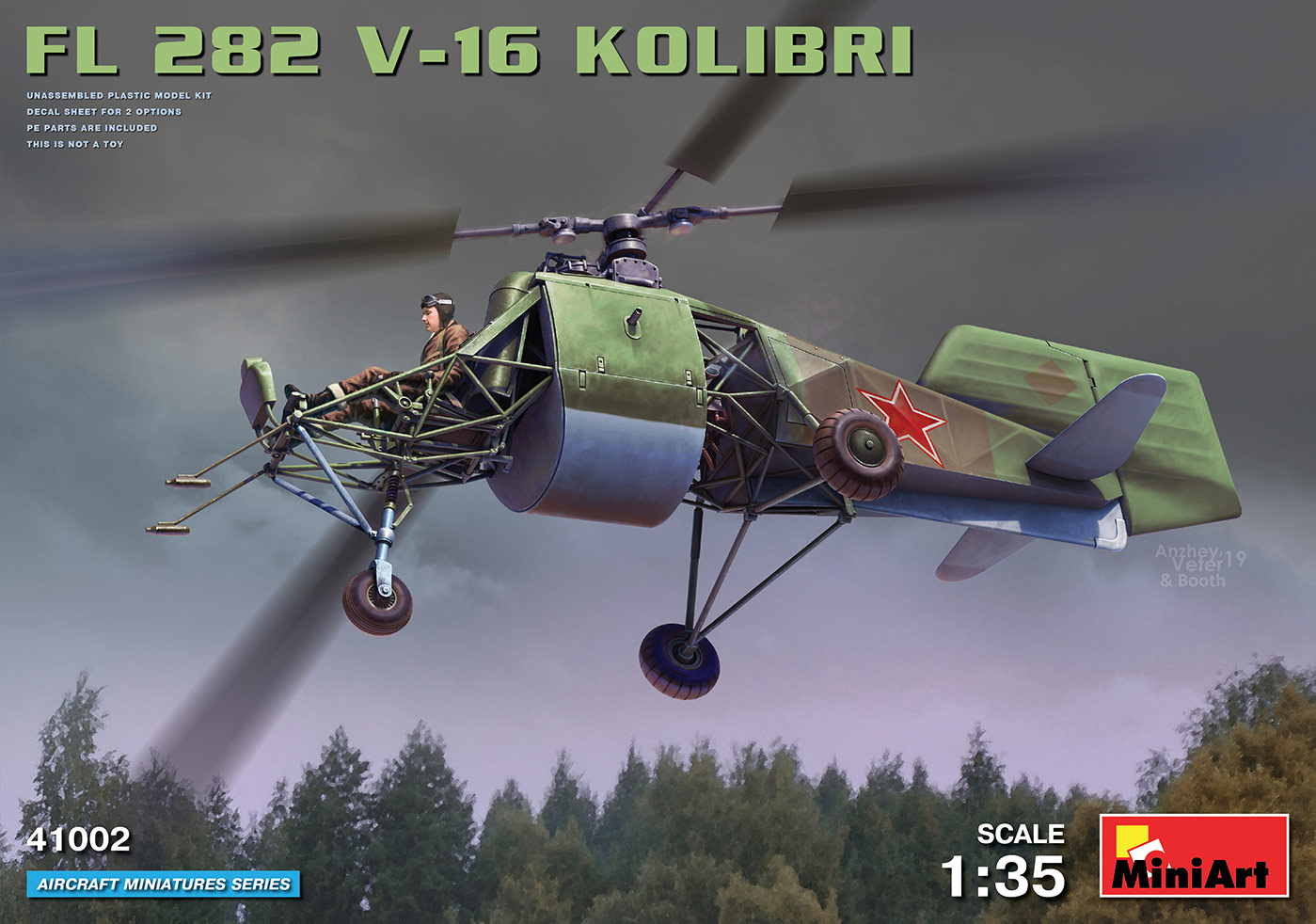 фото Сборная модель miniart 1/35 вертолет fl 282 v-16 “kolibri” 41002