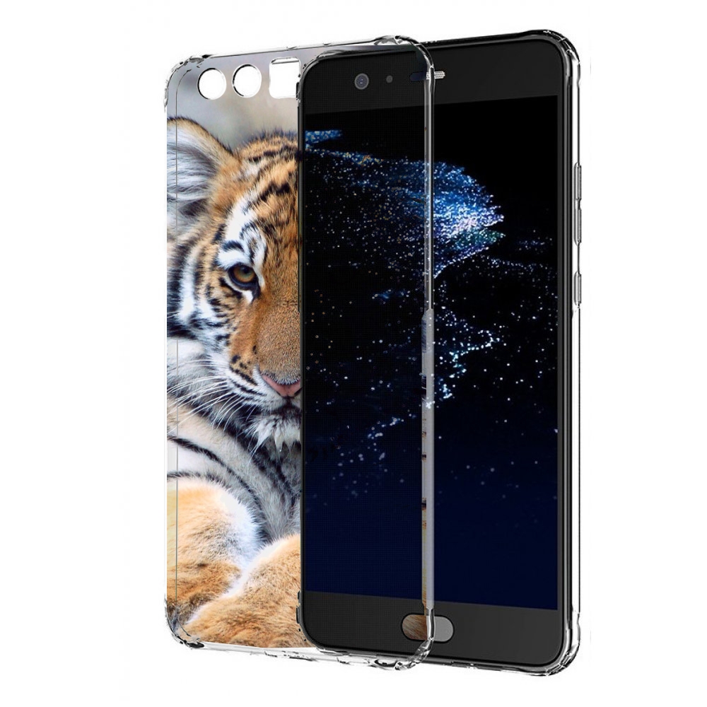 

Чехол бампер MyPads Тигренок для Huawei P10 Plus противоударный, Прозрачный, Tocco