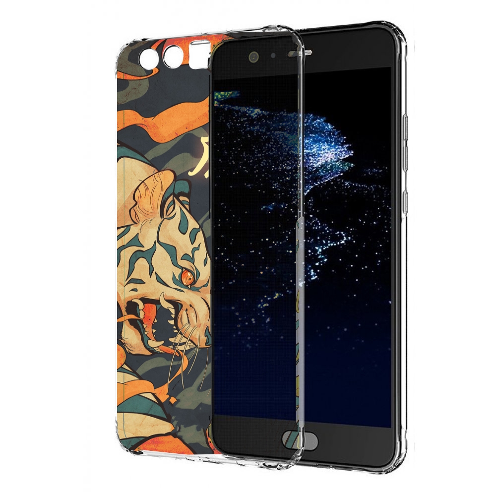 

Чехол бампер MyPads Тигр и девушка друзья для Huawei P10 Plus пр, Прозрачный, Tocco