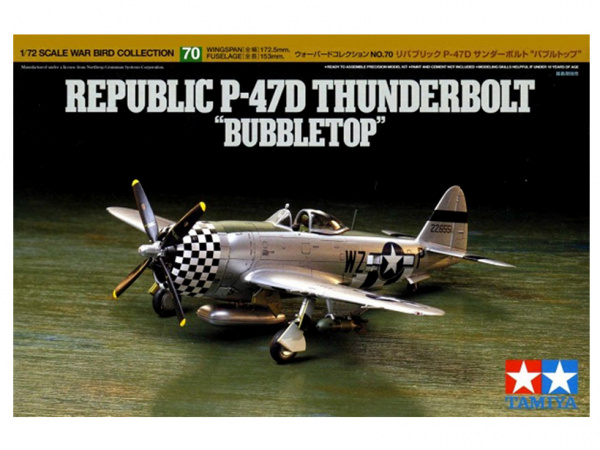 

Сборная модель 60770 Tamiya 1/72 P-47D Thunderbolt Bubbletop