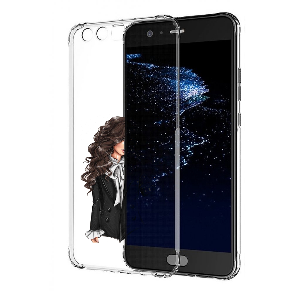 

Чехол бампер MyPads Стильная-девушка для Huawei P10 Plus противо, Прозрачный, Tocco