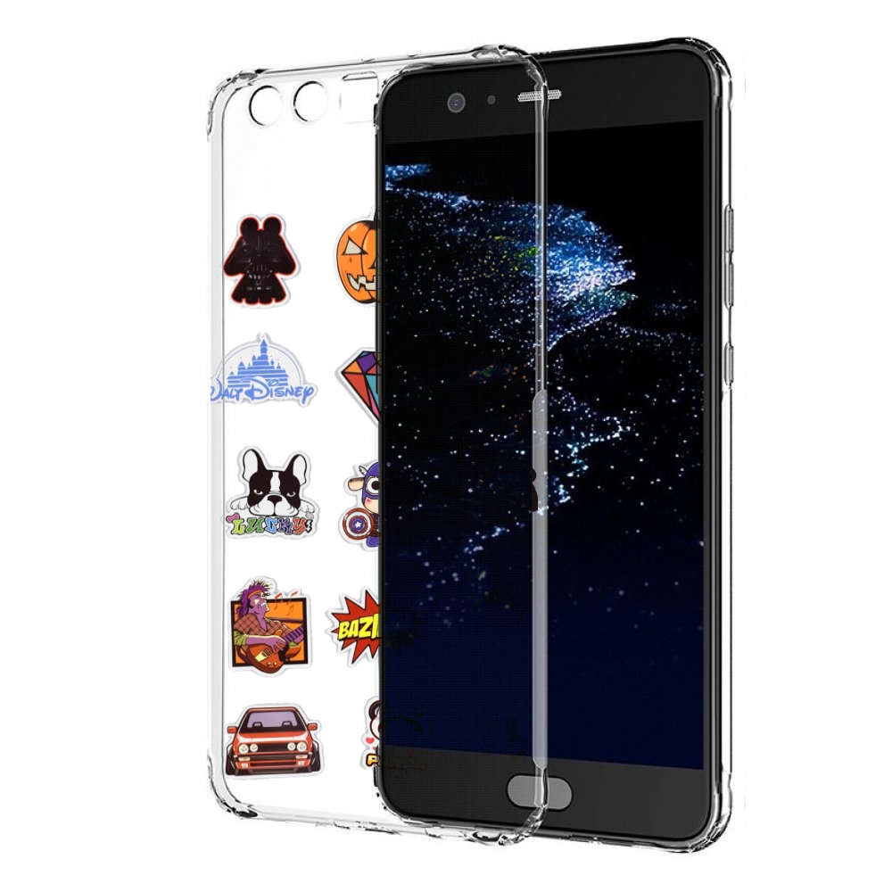 

Чехол бампер MyPads Стикеры-2 для Huawei P10 Plus противоударный, Прозрачный, Tocco